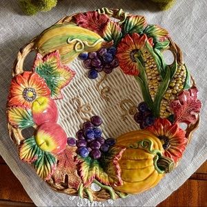 ‼️HOST PICK‼️Fitz&Floyd Vintage Autumn Bounty 9 3/4” Vegetable Bowl